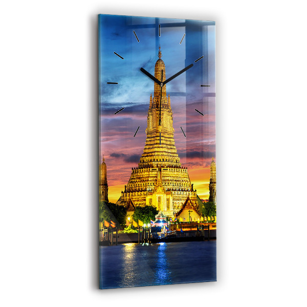 Vertical wall clock Temple in Bangkok Thailand