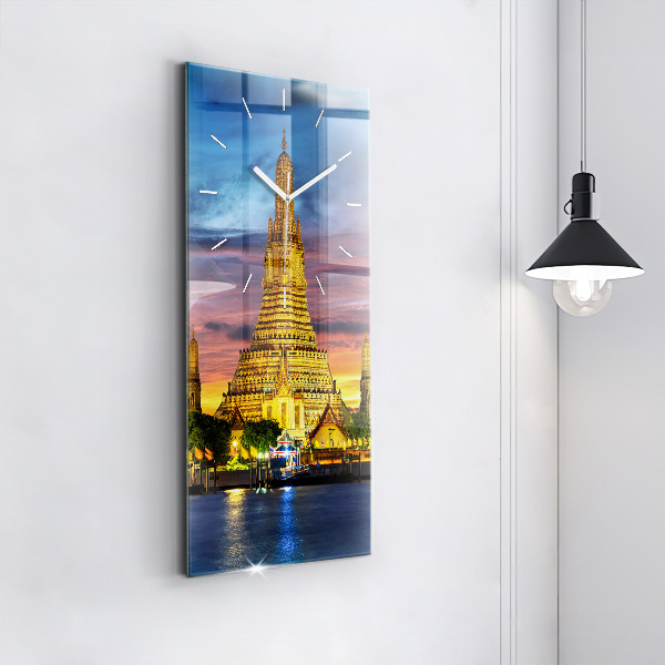 Vertical wall clock Temple in Bangkok Thailand