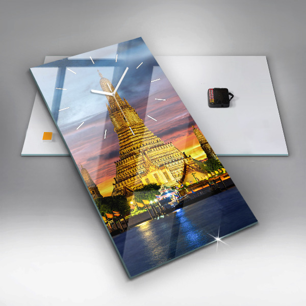 Vertical wall clock Temple in Bangkok Thailand