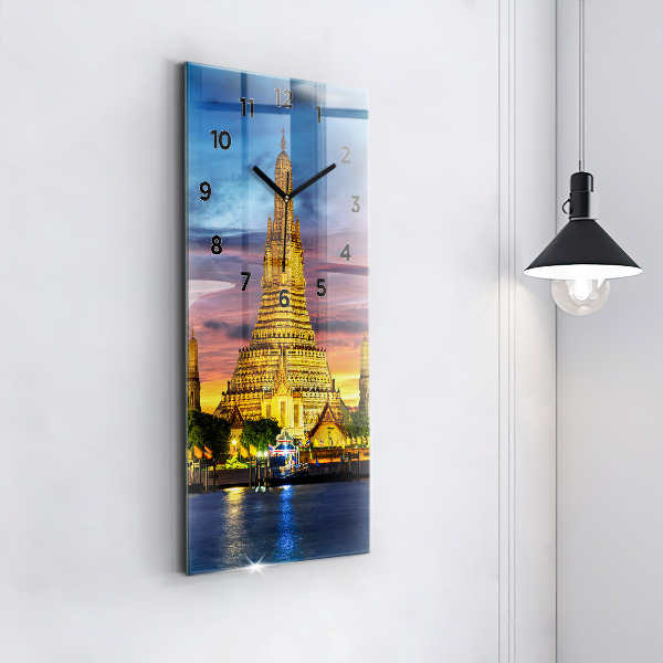 Vertical wall clock Temple in Bangkok Thailand