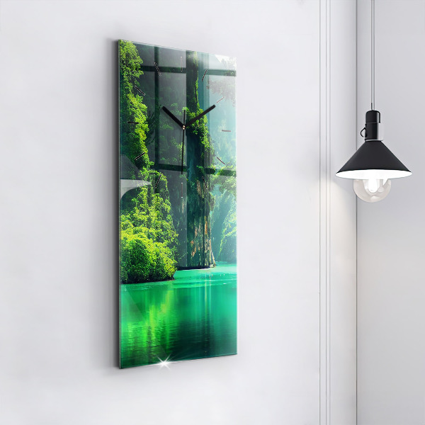 Vertical wall clock Thailand's natural landscape