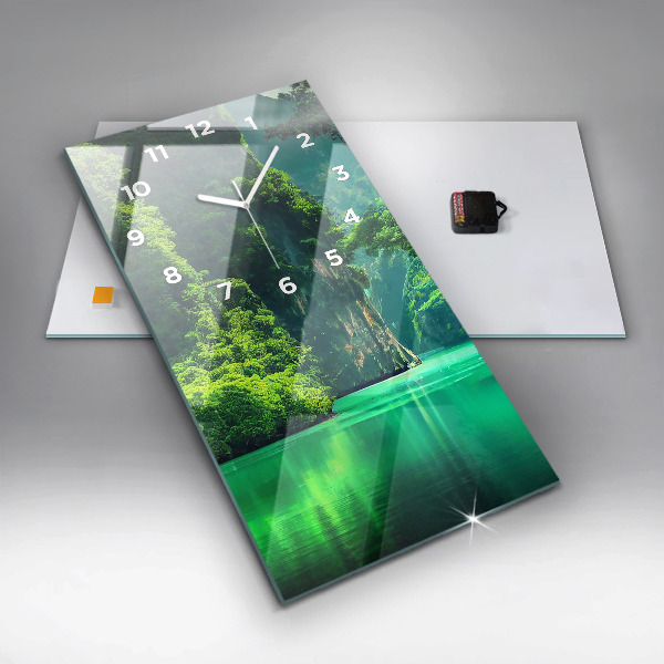 Vertical wall clock Thailand's natural landscape
