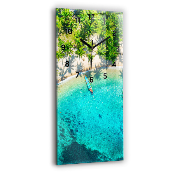 Vertical wall clock Tropical beach Koh Tao