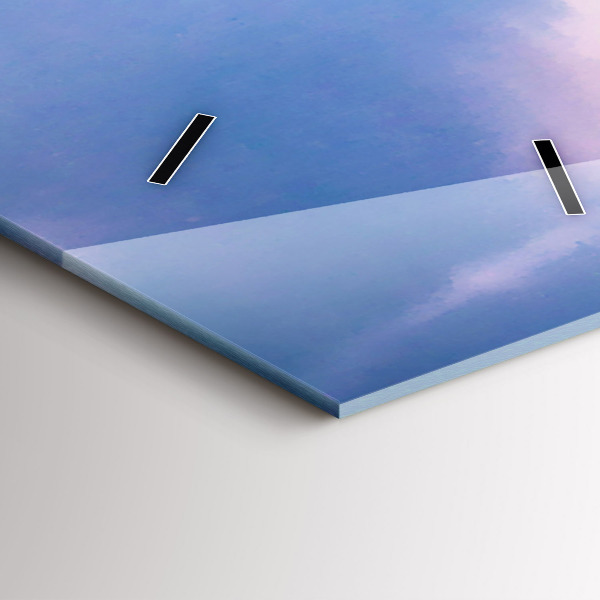 Vertical wall clock Geyser on the island of Iceland