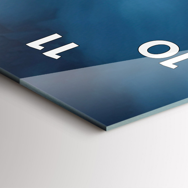 Vertical wall clock Tent in the mountains of Iceland