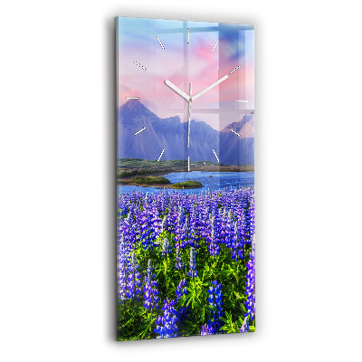 Vertical wall clock Mountain view Iceland