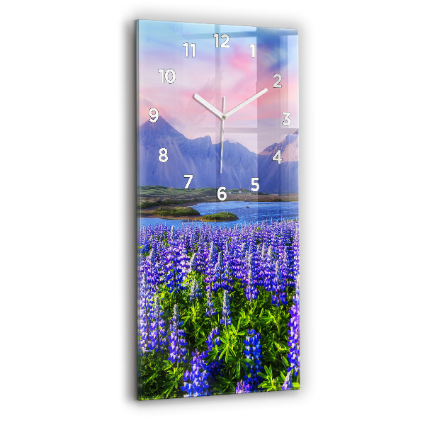 Vertical wall clock Mountain view Iceland