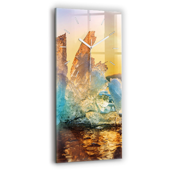Vertical wall clock Iceberg and sunrise