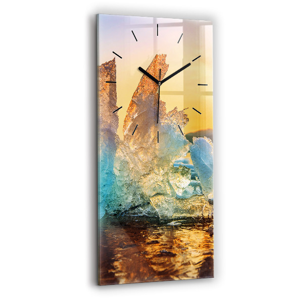 Vertical wall clock Iceberg and sunrise
