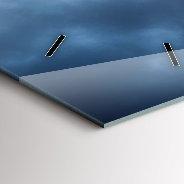 Vertical wall clock Landscape with a waterfall