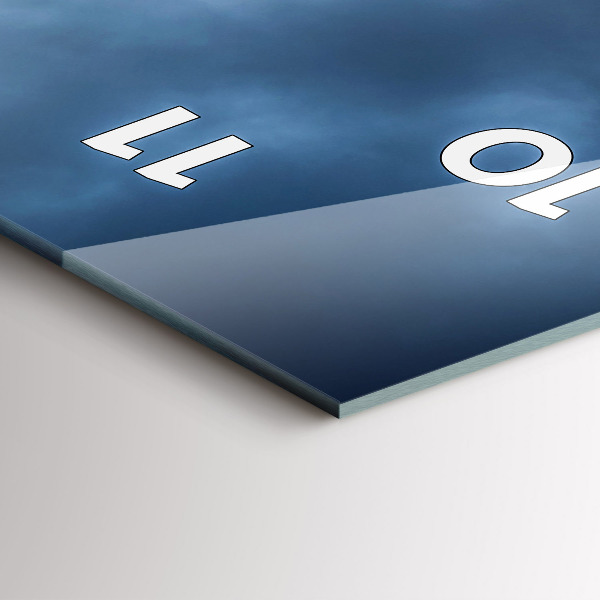 Vertical wall clock Landscape with a waterfall