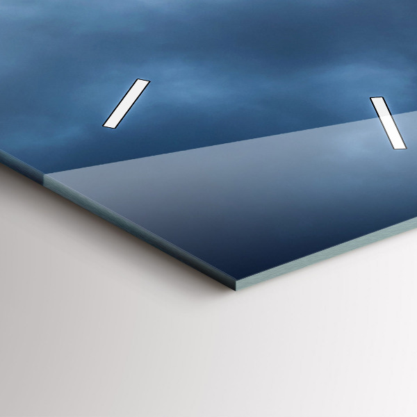 Vertical wall clock Landscape with a waterfall