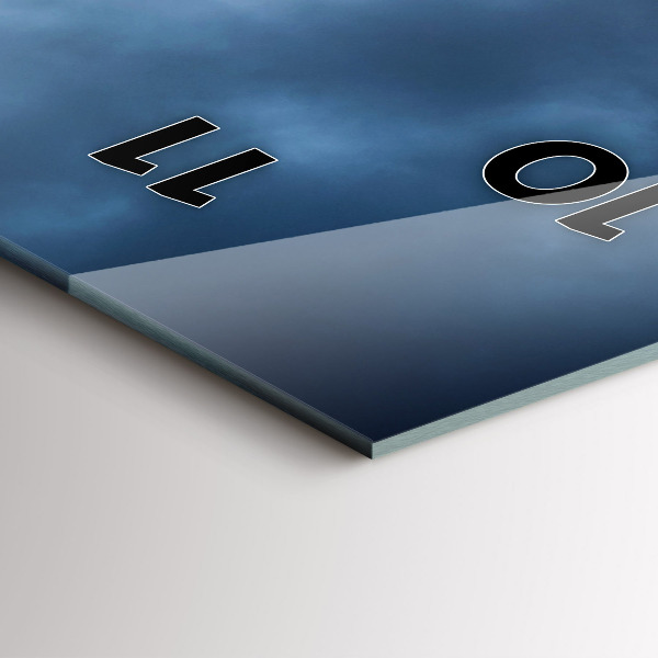 Vertical wall clock Landscape with a waterfall