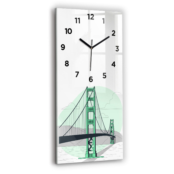 Vertical wall clock Green Bridge
