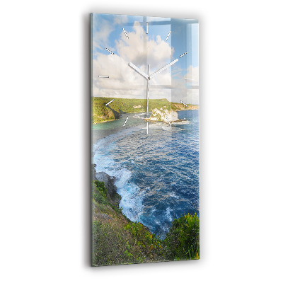 Vertical wall clock Ocean Coast
