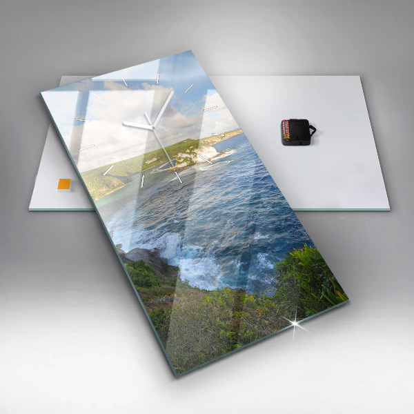 Vertical wall clock Ocean Coast