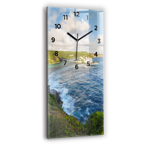 Vertical wall clock Ocean Coast