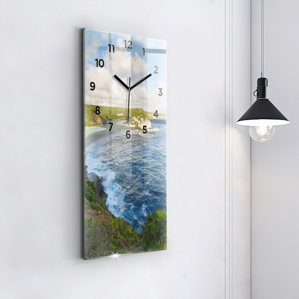 Vertical wall clock Ocean Coast