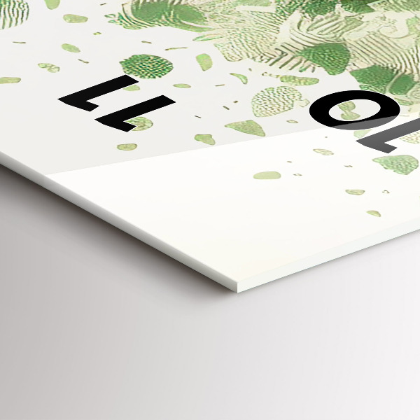 Vertical wall clock Big tree nature