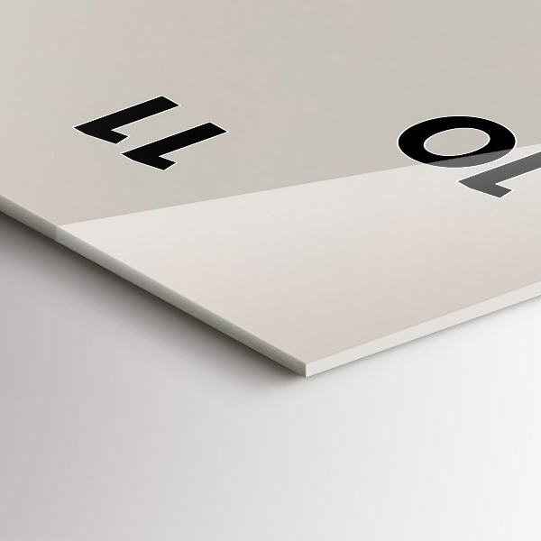 Vertical wall clock Abstract golden mountains