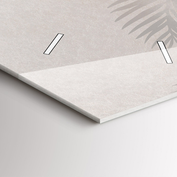 Vertical wall clock Tropical boho leaves