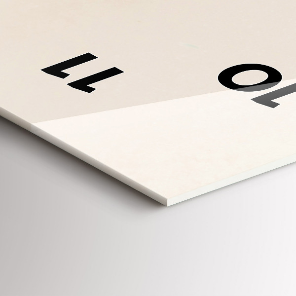 Vertical wall clock Blooming gypsophila flowers