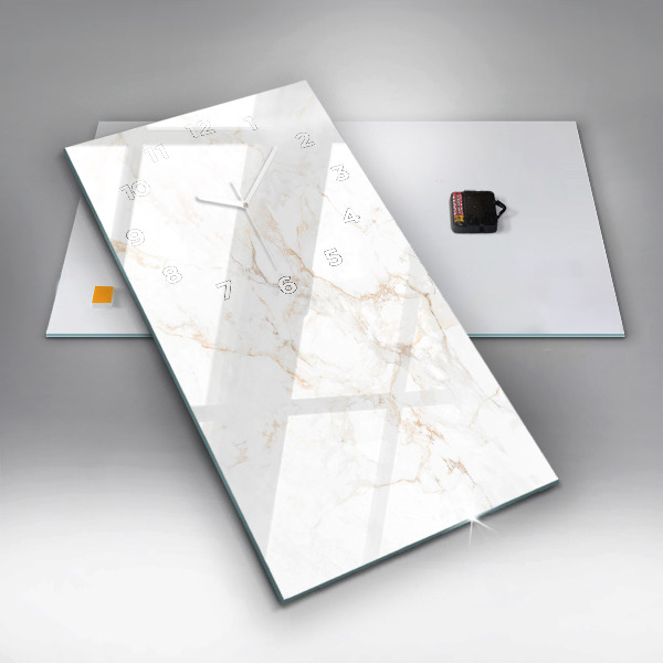 Vertical wall clock Elegant marble
