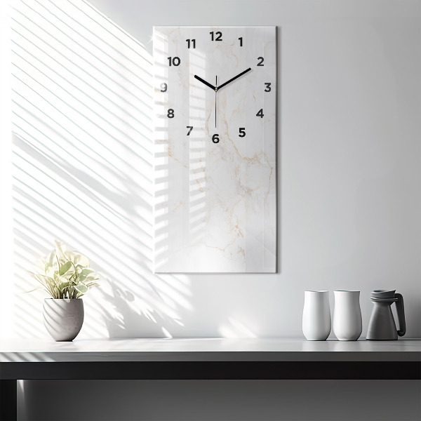 Vertical wall clock Elegant marble