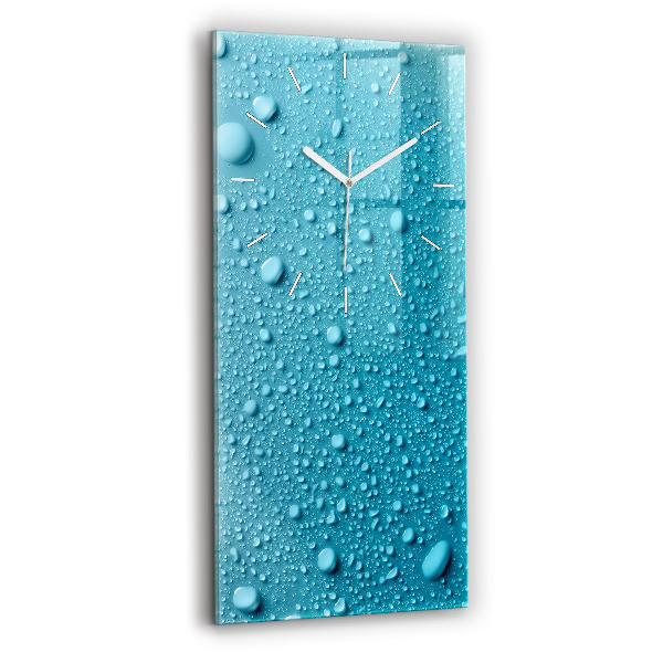 Vertical wall clock Water drops on glass