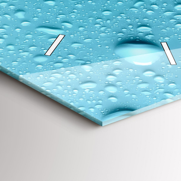 Vertical wall clock Water drops on glass