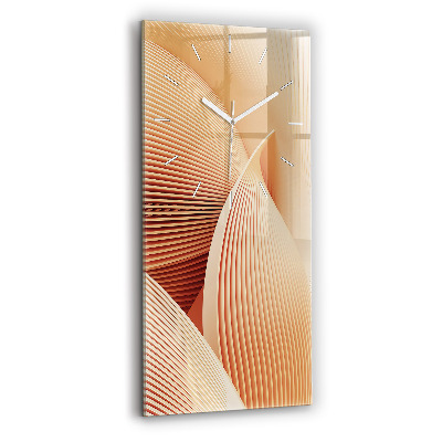 Vertical wall clock Abstract wave pattern