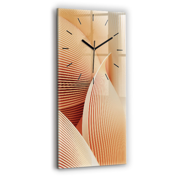 Vertical wall clock Abstract wave pattern