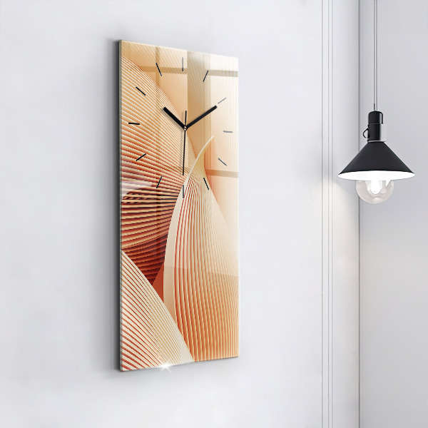 Vertical wall clock Abstract wave pattern