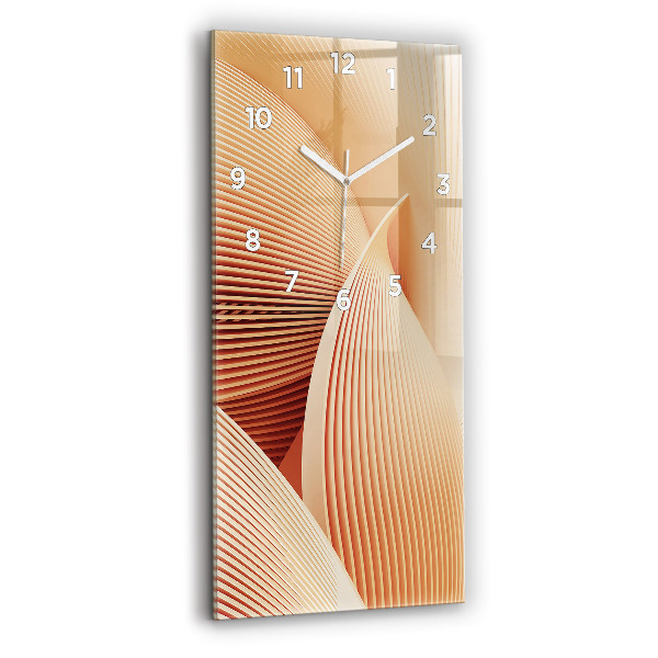 Vertical wall clock Abstract wave pattern