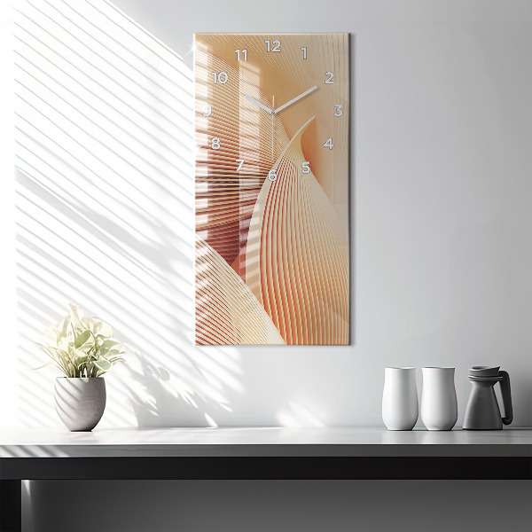 Vertical wall clock Abstract wave pattern