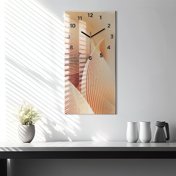 Vertical wall clock Abstract wave pattern