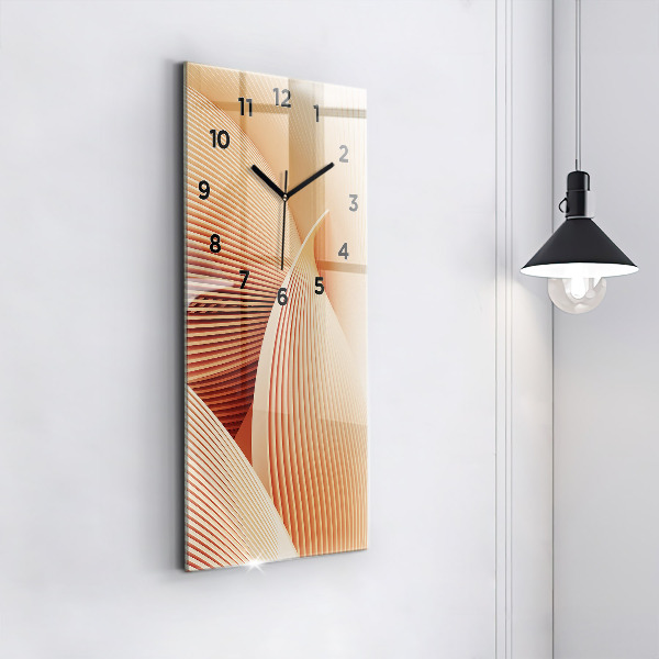 Vertical wall clock Abstract wave pattern