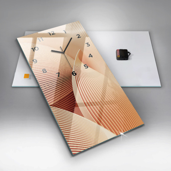 Vertical wall clock Abstract wave pattern