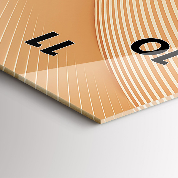 Vertical wall clock Abstract wave pattern