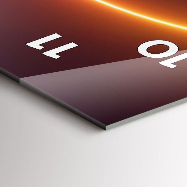 Vertical wall clock 3D smoke abstract