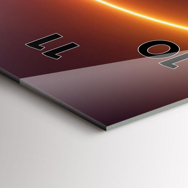 Vertical wall clock 3D smoke abstract