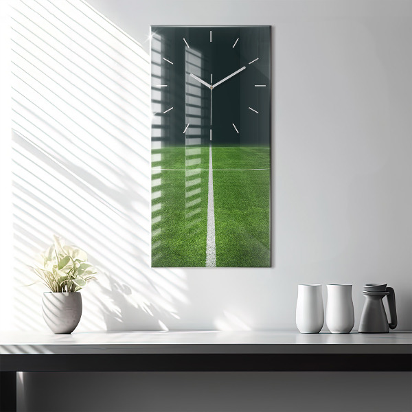 Vertical wall clock Football pitch