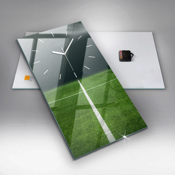Vertical wall clock Football pitch