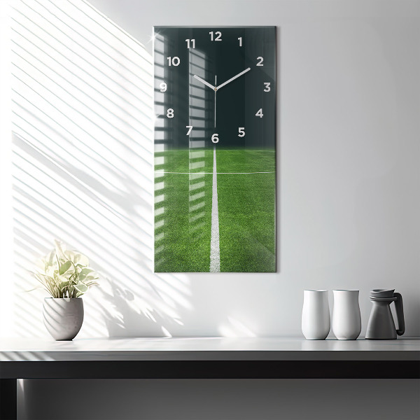 Vertical wall clock Football pitch