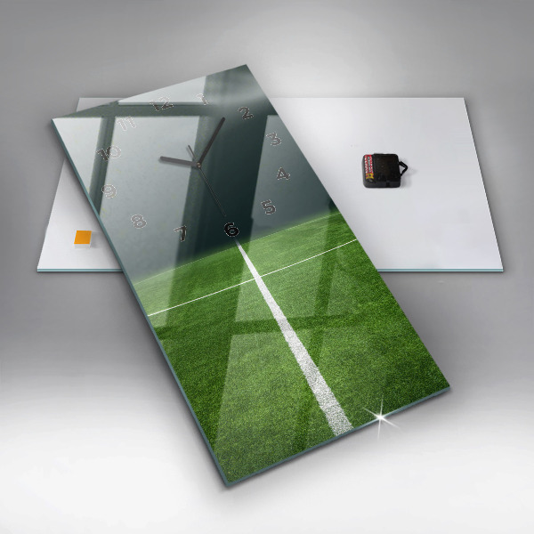 Vertical wall clock Football pitch