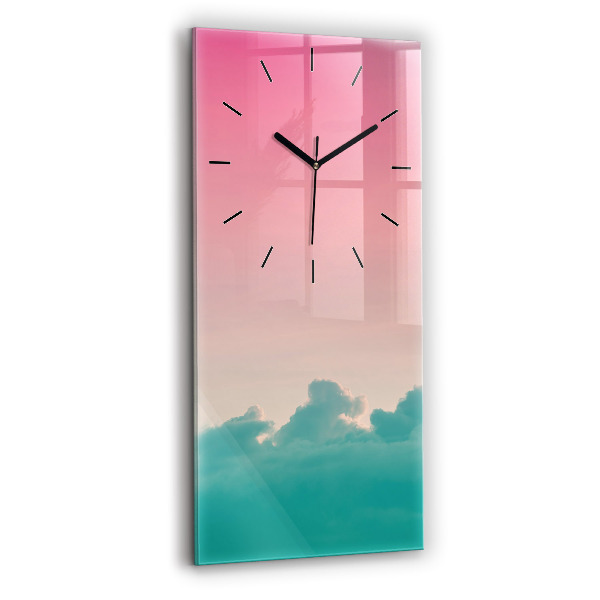 Vertical wall clock Sky and mountain gradient