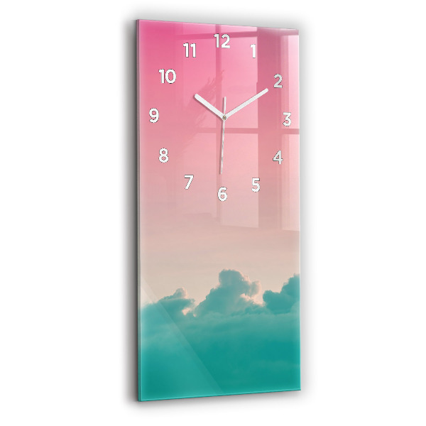 Vertical wall clock Sky and mountain gradient