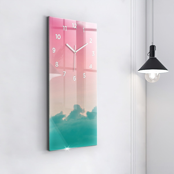 Vertical wall clock Sky and mountain gradient