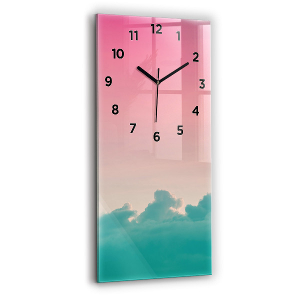Vertical wall clock Sky and mountain gradient