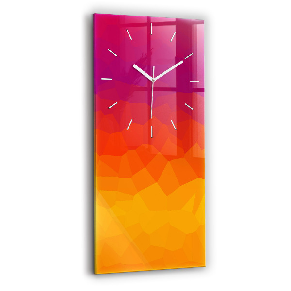 Vertical wall clock Colorful abstraction